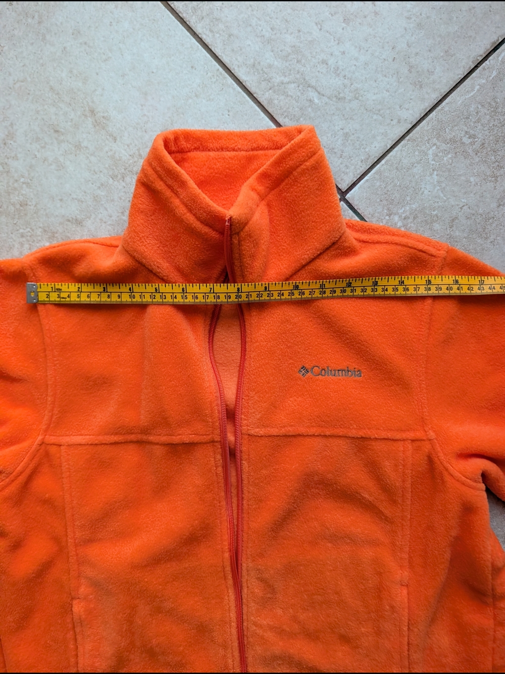 Columbia Youth Fleece Jacket Full Zip Bright Orange Size 14/16 (L/XL) - Picture 9 of 11